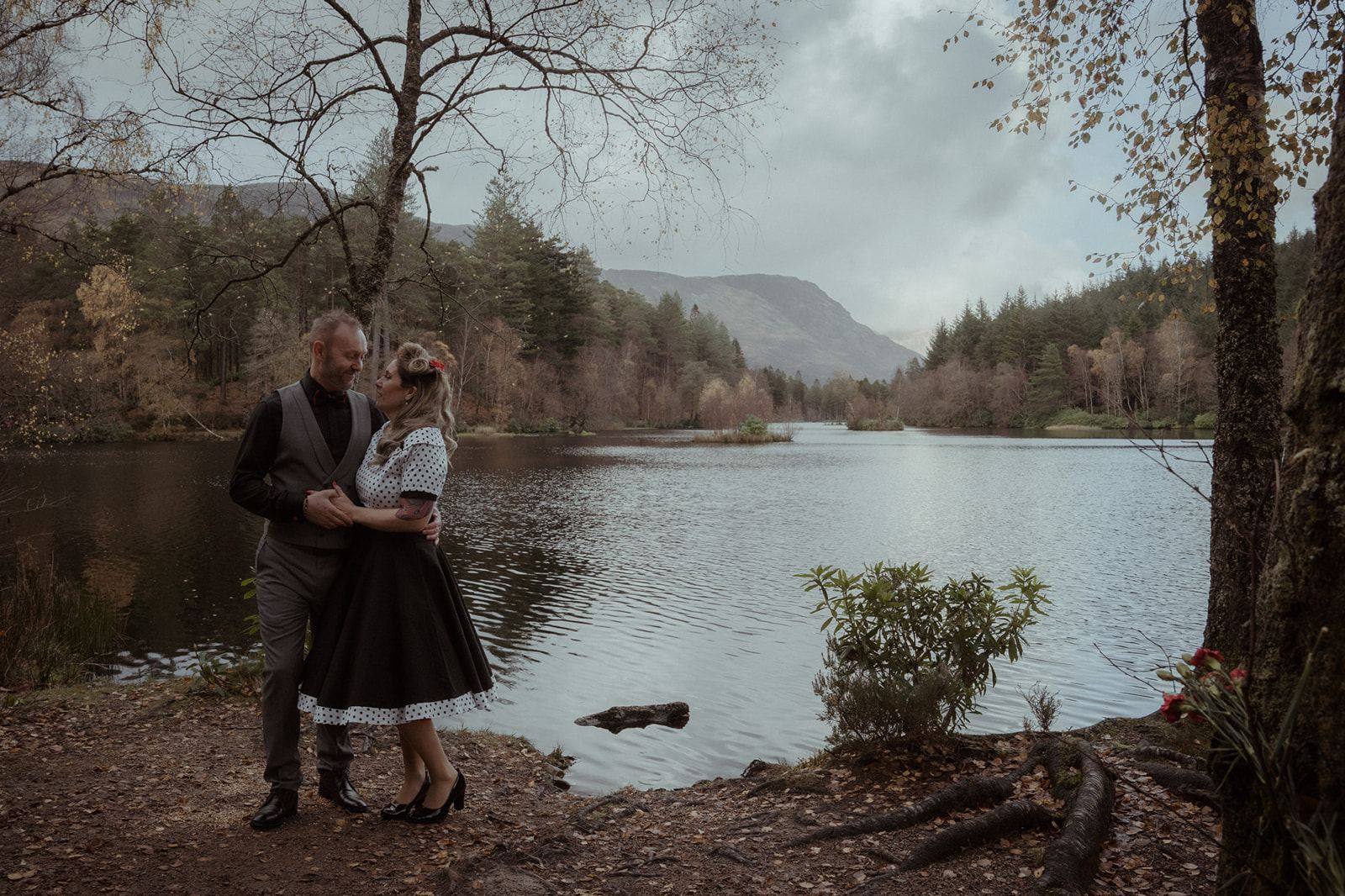 John and Christie Barrett by the loch, Scottish Highlands
