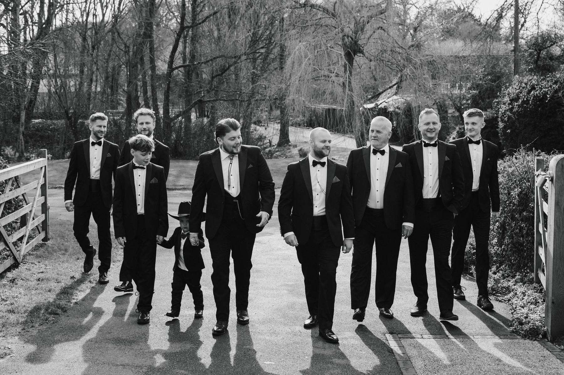 Jordan & Abbie groomsmen walk
